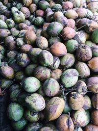 Full frame shot of onions for sale at market