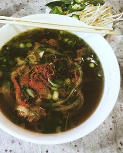 Close-up of served food