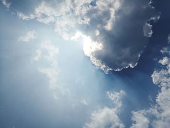 Low angle view of clouds in sky