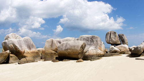 Panoramic view of beach against sky