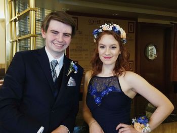 Portrait of a smiling young couple