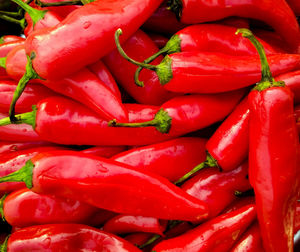 Full frame shot of red chili peppers