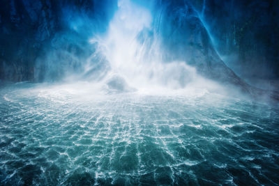 Aerial view of sea against sky