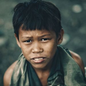 Close-up portrait of boy