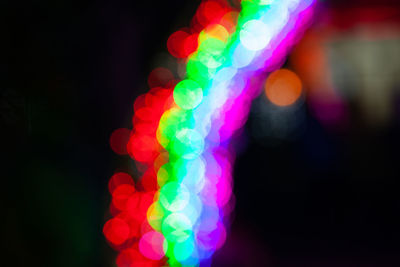 Defocused image of illuminated lights