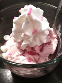 Close-up of ice cream