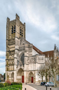 Exterior of historic building against sky