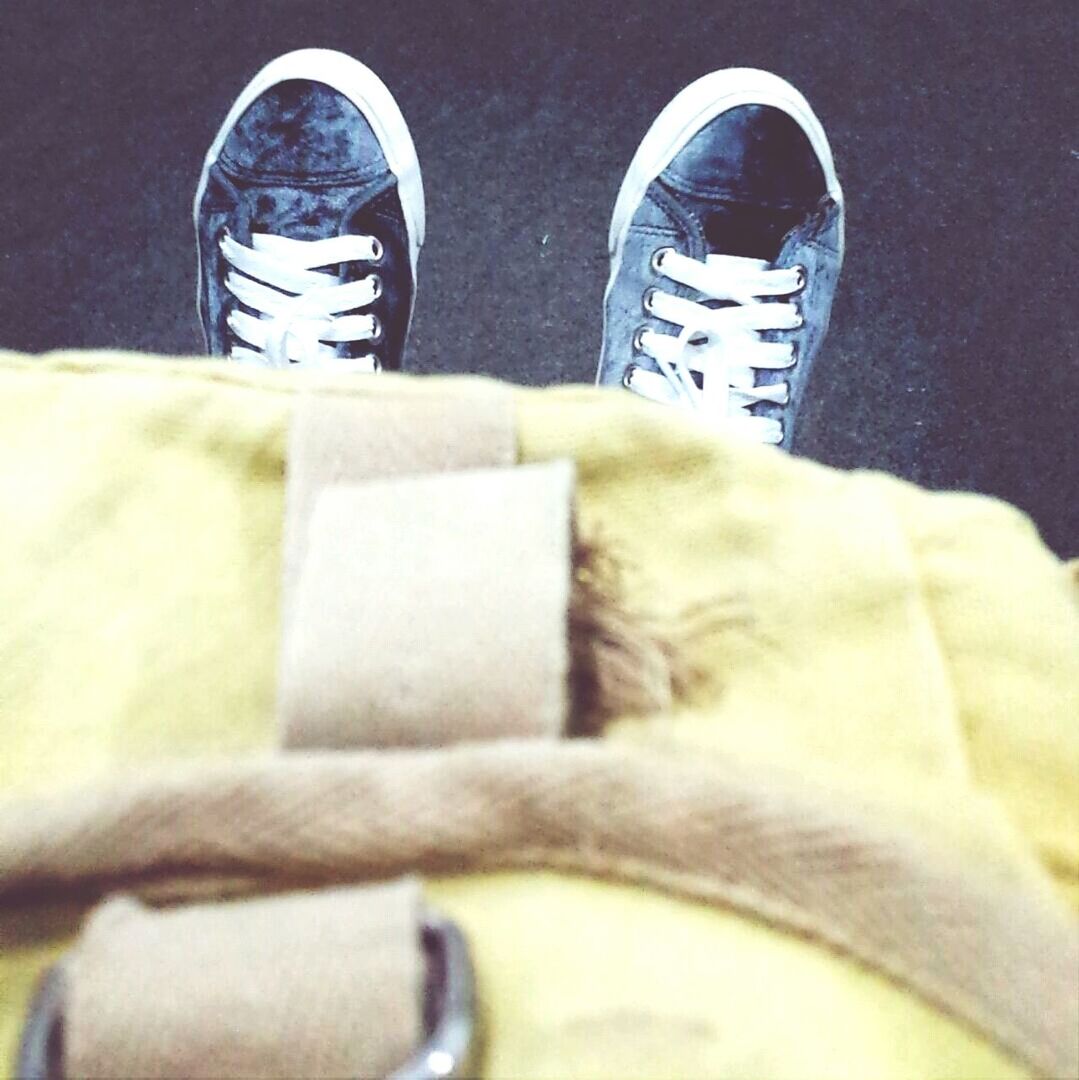 close-up, indoors, selective focus, low section, shoe, focus on background, pattern, sunlight, part of, no people, high angle view, shadow, focus on foreground, day, person, personal perspective, surface level, design, metal