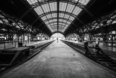 View of railroad station platform