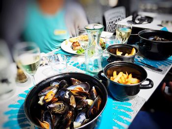 Food on table in restaurant