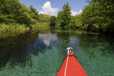 Canoe on the dretulja river, croatia