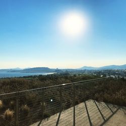 Scenic view of mountains against clear sky