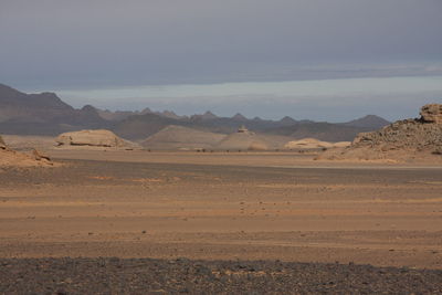 Scenic view of desert against sky