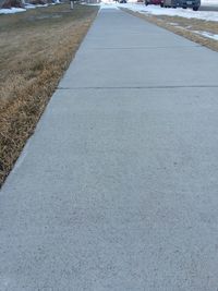 High angle view of empty road