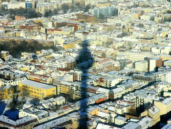 High angle shot of cityscape