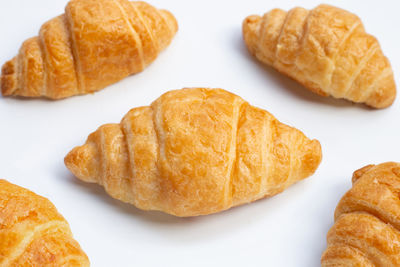 High angle view of bread in plate