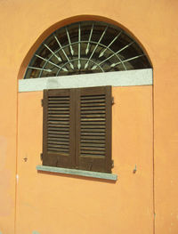 Close-up of closed door of building