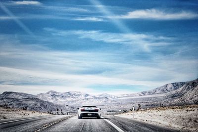 Car on road against sky