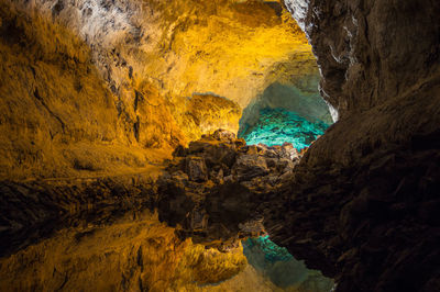 Rock formations in cave