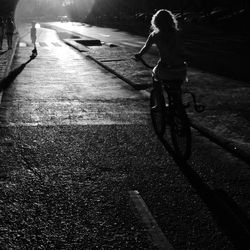 Man walking on road