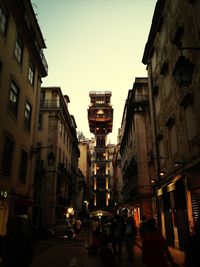 Low angle view of buildings in city