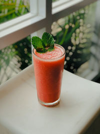 Close-up of drink on table