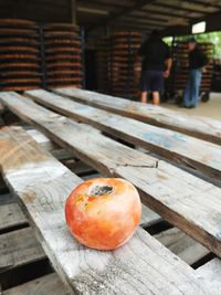 Close-up of oranges on table