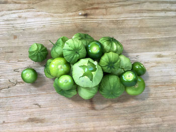 Close-up of food on wooden table