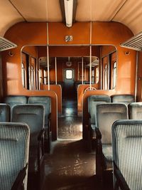 Empty seats in train