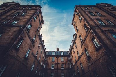 Low angle view of buildings in city