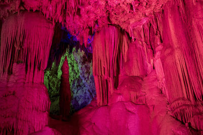 Rock formations in cave