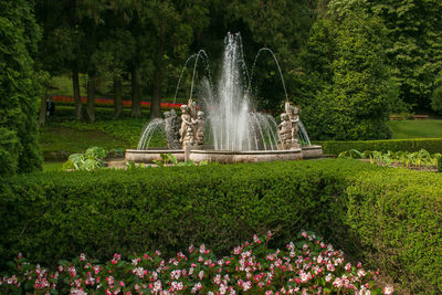 Beautiful fountain the botanical garden of villa taranto