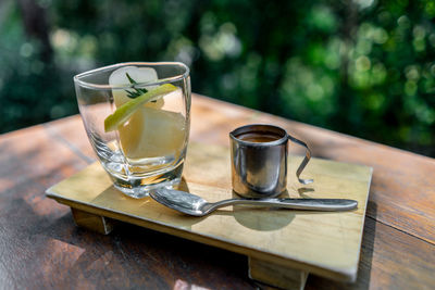 Close-up of drink on table