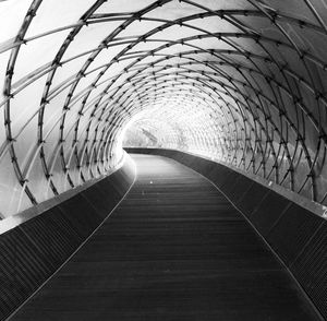 Low angle view of bridge in tunnel