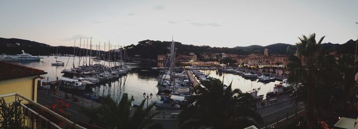 Boats in harbor