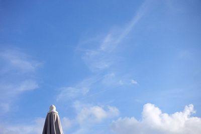 Low angle view of blue sky