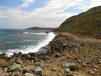 Scenic view of sea against sky