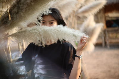 Young woman looking away