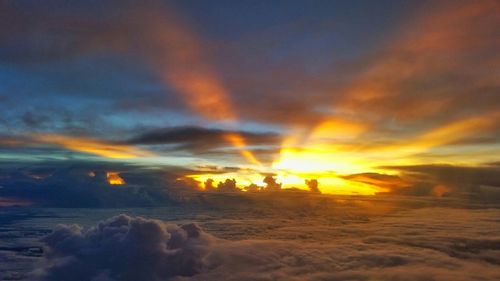 Sunset over landscape