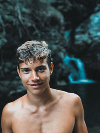 Portrait of young man smiling