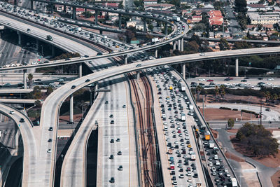 High angle view of elevated road