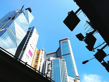 Low angle view of modern building against sky