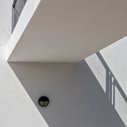 High angle view of staircase by building