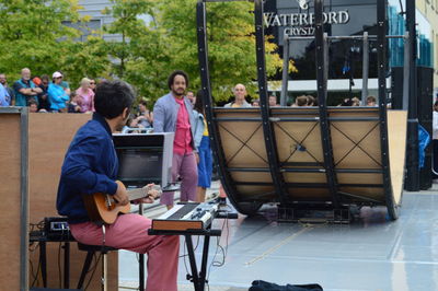 People sitting on table