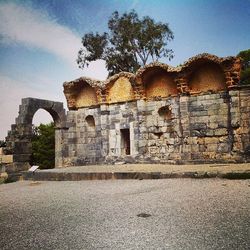 Low angle view of historical building