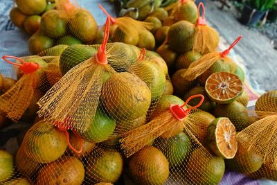 Close-up of fruits for sale in market