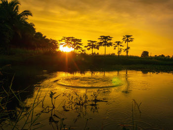 Pictures of rural scenery at dusk in thailand