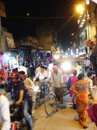 People at market stall