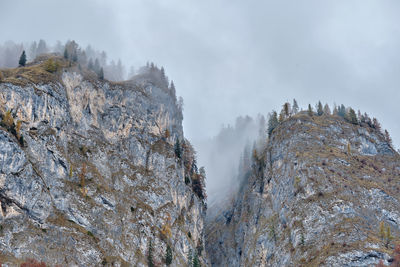 Panoramic view of rocky mountains against sky