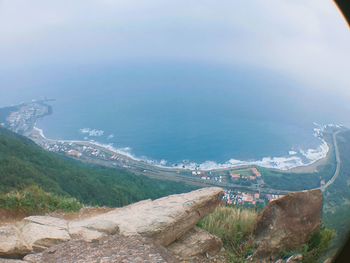 Panoramic view of sea against sky